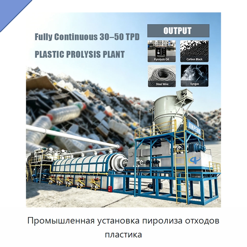 Промышленная установка пиролиза отходов пластика — Оборудование для переработки отходов