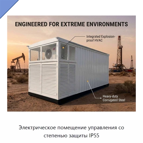 Электрическое помещение управления со степенью защиты IP55