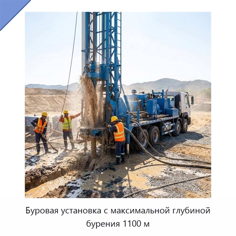 Буровая установка с максимальной глубиной бурения 1100 м
