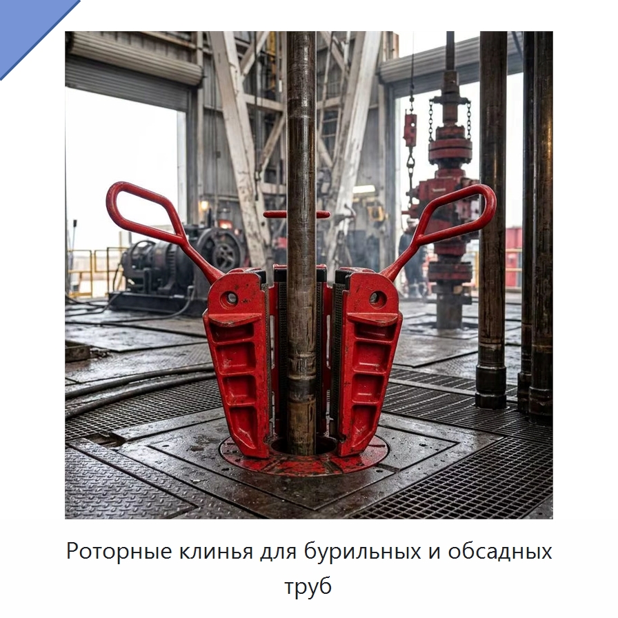 Роторные клинья для бурильных и обсадных труб — Нефтепромысловое оборудование