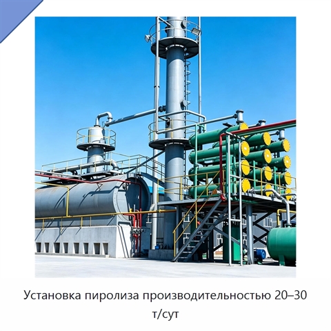 Установка пиролиза производительностью 20–30 т/сут