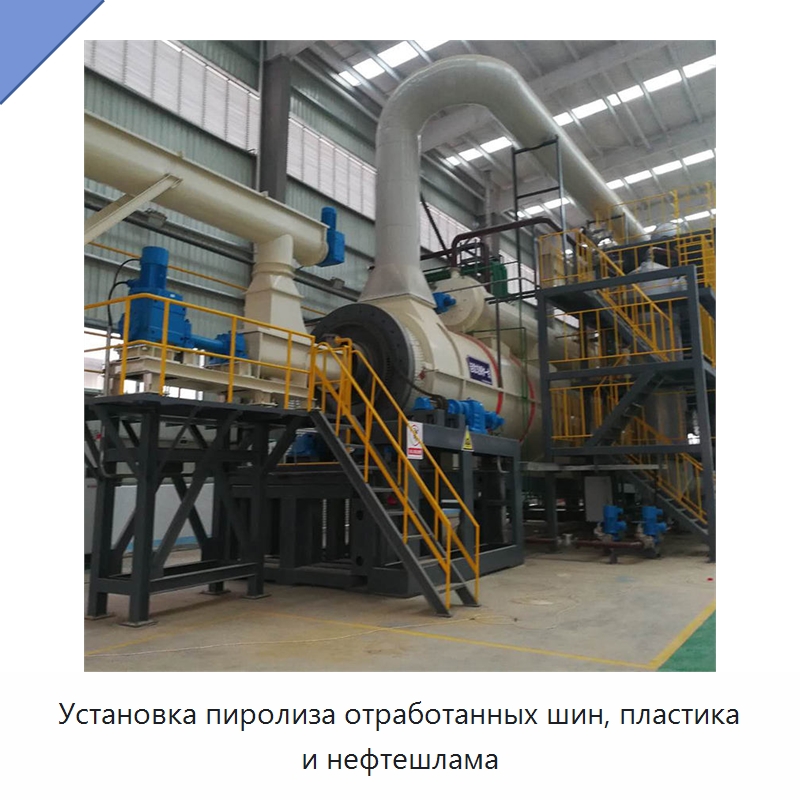 Установка пиролиза отработанных шин, пластика и нефтешлама — Оборудование для переработки резины