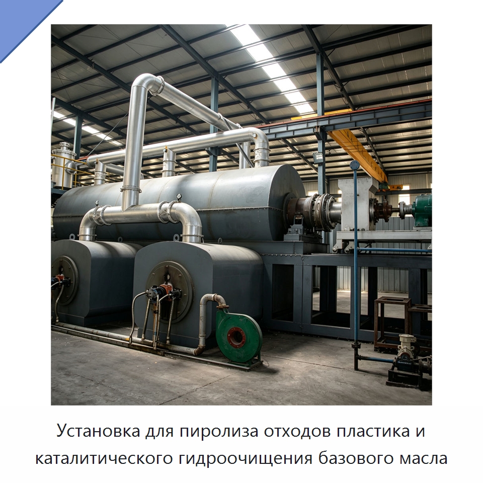 Установка для пиролиза отходов пластика и каталитического гидроочищения базового масла — Оборудование для переработки резины