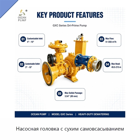 Насосная головка с сухим самовсасыванием