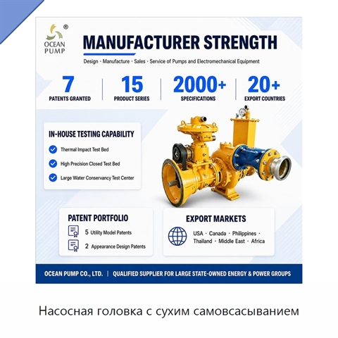 Насосная головка с сухим самовсасыванием