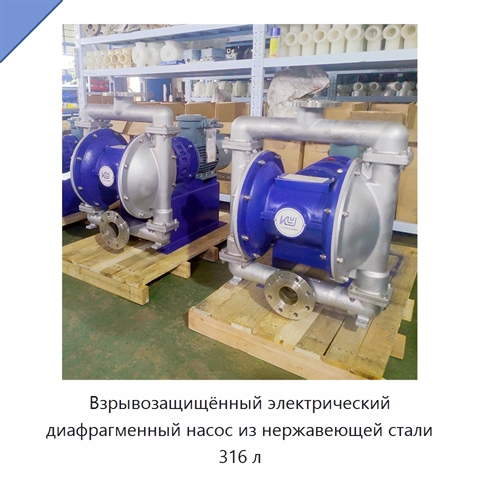 Взрывозащищённый электрический диафрагменный насос из нержавеющей стали 316 л