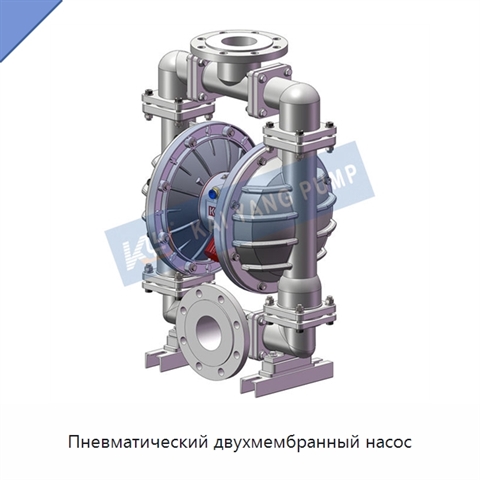 Пневматический двухмембранный насос
