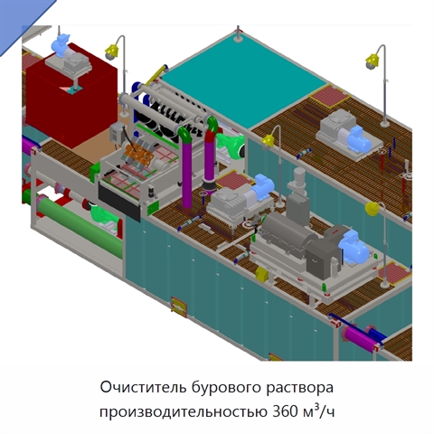 Очиститель бурового раствора производительностью 360 м³/ч