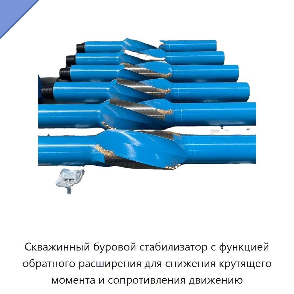Скважинный буровой стабилизатор с функцией обратного расширения для снижения крутящего момента и сопротивления движению — Горнодобывающее оборудование