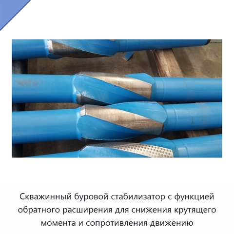 Скважинный буровой стабилизатор с функцией обратного расширения для снижения крутящего момента и сопротивления движению