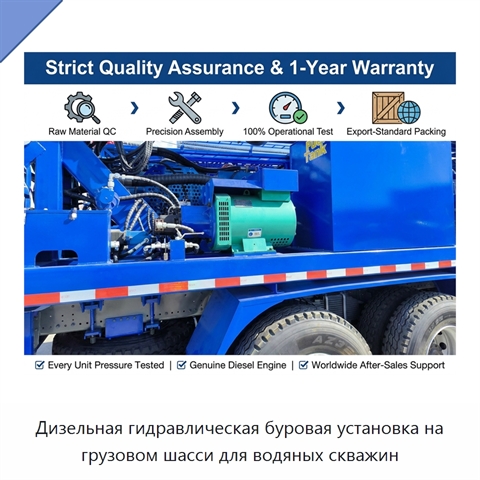 Дизельная гидравлическая буровая установка на грузовом шасси для водяных скважин