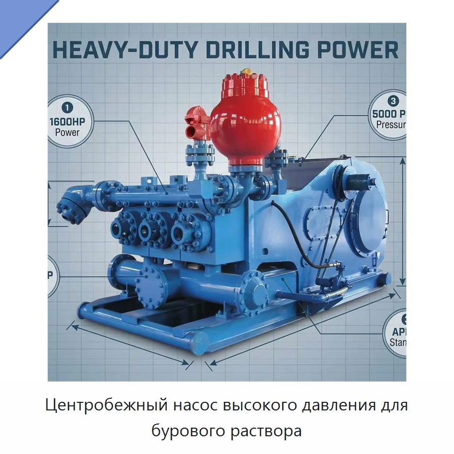 Центробежный насос высокого давления для бурового раствора — Нефтепромысловое оборудование