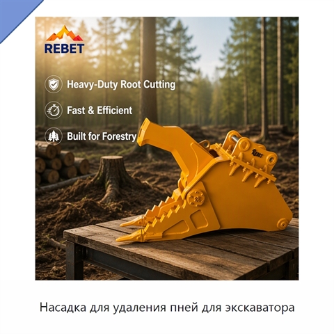 Насадка для удаления пней для экскаватора