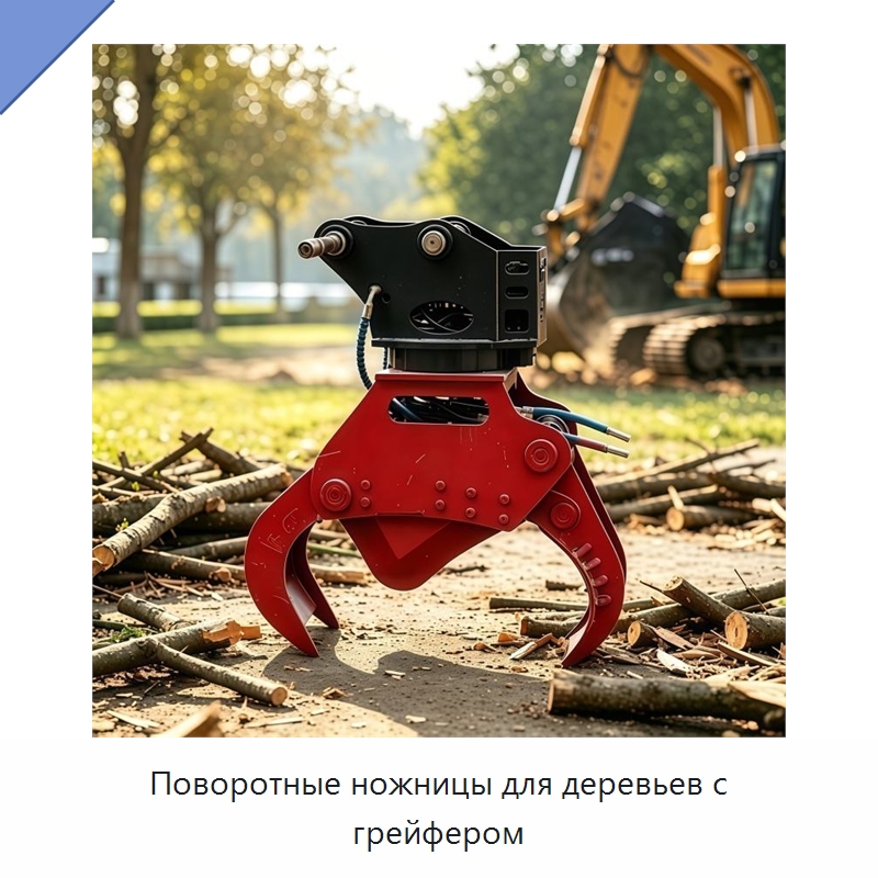 Поворотные ножницы для деревьев с грейфером — Навесное оборудование для строительной техники